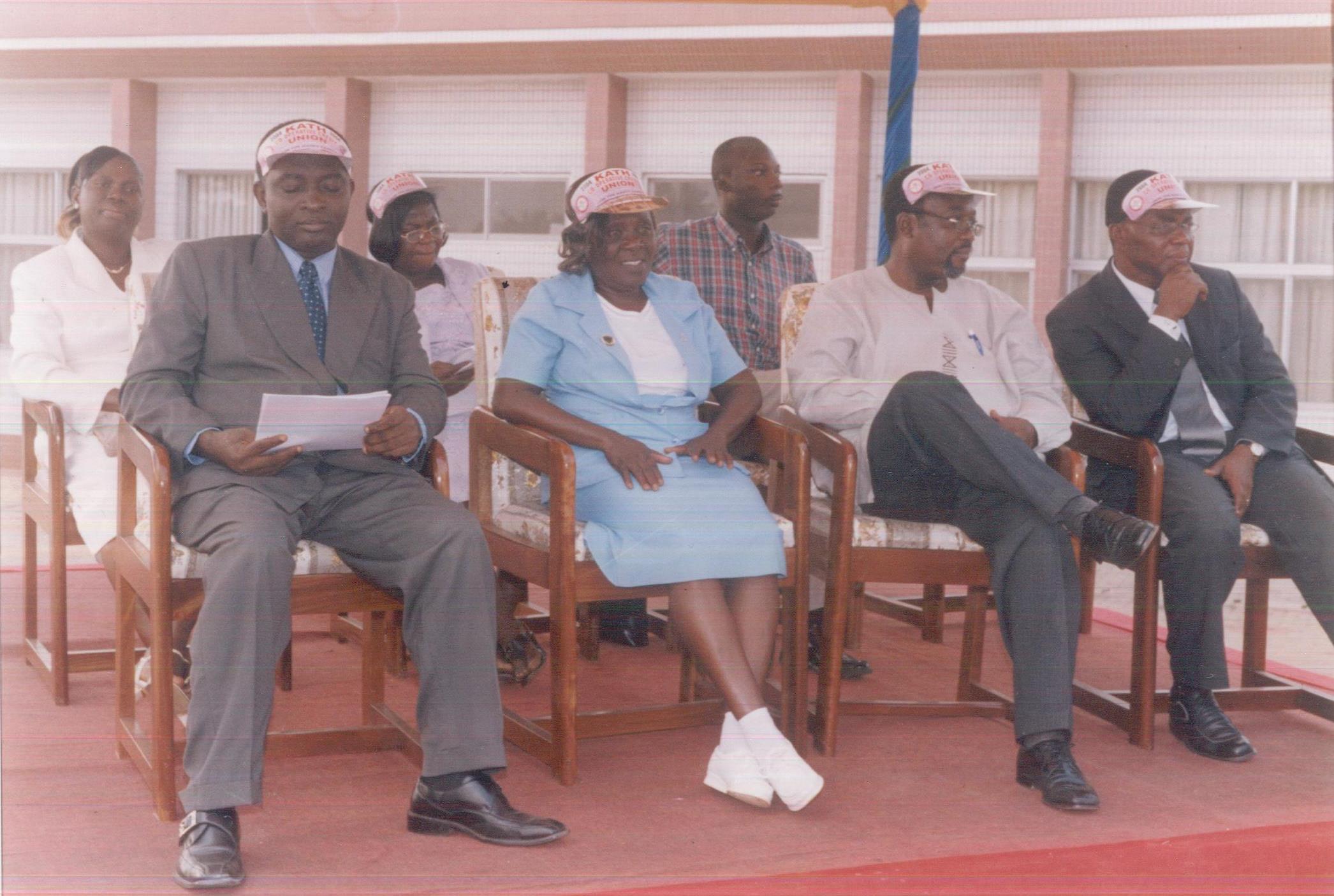 From left to right - Mr. Isaiah Offe-Gyimah (then Director of Administration, KATH),Mrs. Margaret Atiemo,(Retired Director of Nursing, KATH), Dr. Anthony Nsiah Asare (then CEO of KATH), Dr. Charles Anane (Medicine Directorate, KATH)